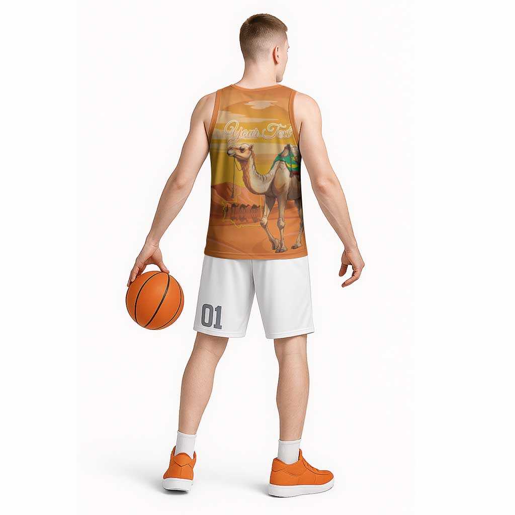 Personalized Mauritania Sahara Basketball Jersey Camel With Map - Wonder Print Shop