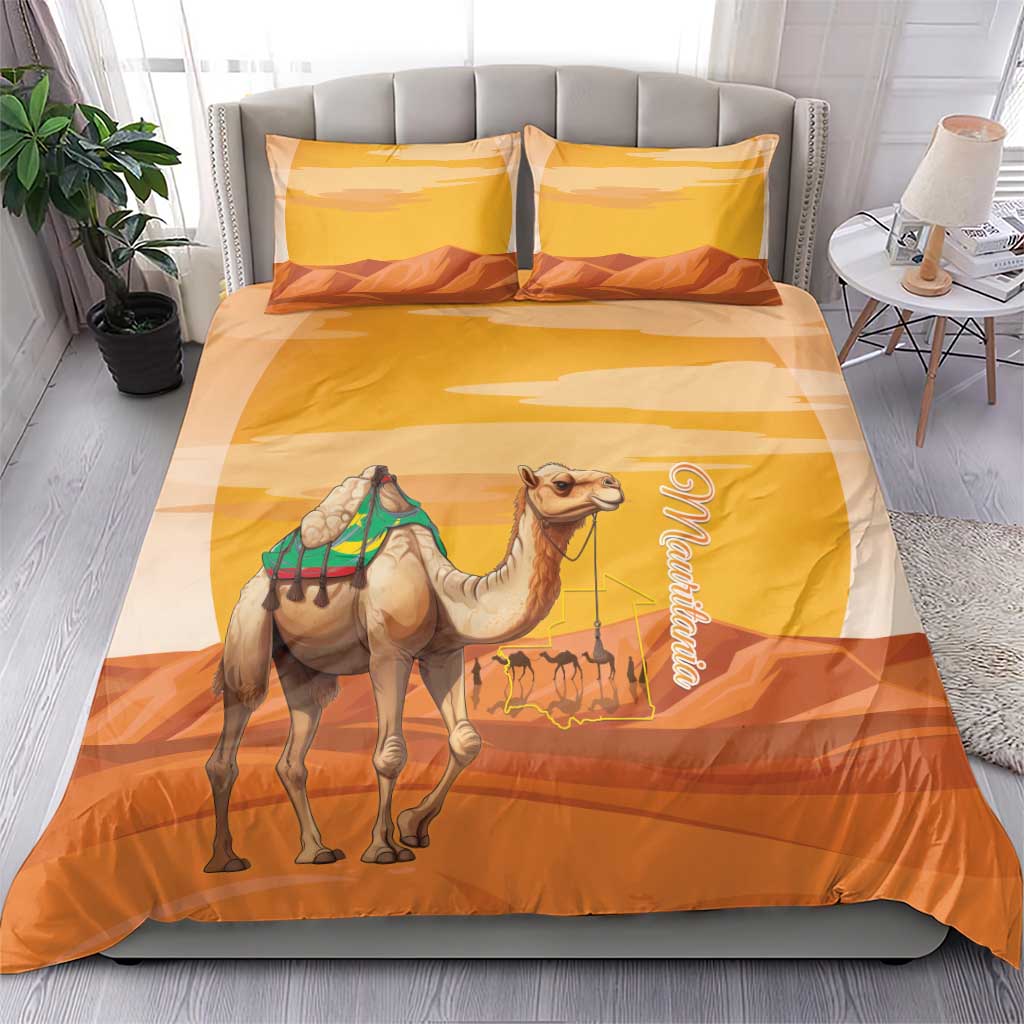 Mauritania Sahara Bedding Set Camel With Map - Wonder Print Shop