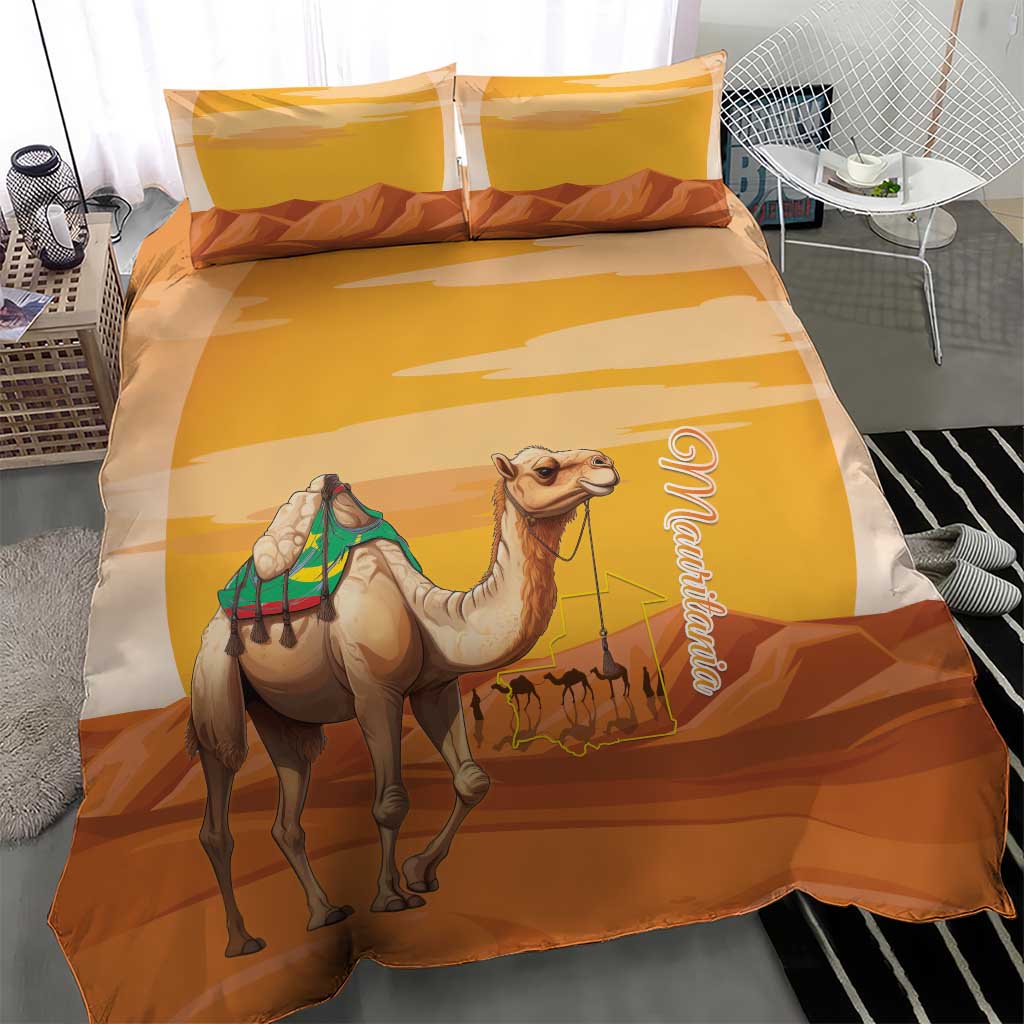 Mauritania Sahara Bedding Set Camel With Map - Wonder Print Shop