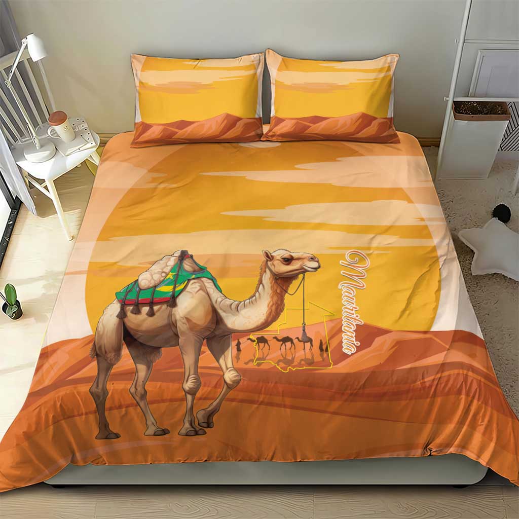 Mauritania Sahara Bedding Set Camel With Map - Wonder Print Shop