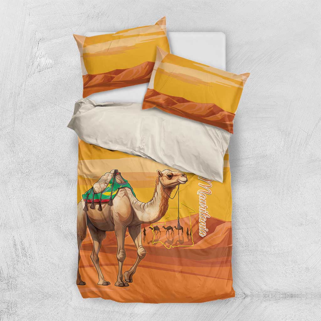 Mauritania Sahara Bedding Set Camel With Map - Wonder Print Shop