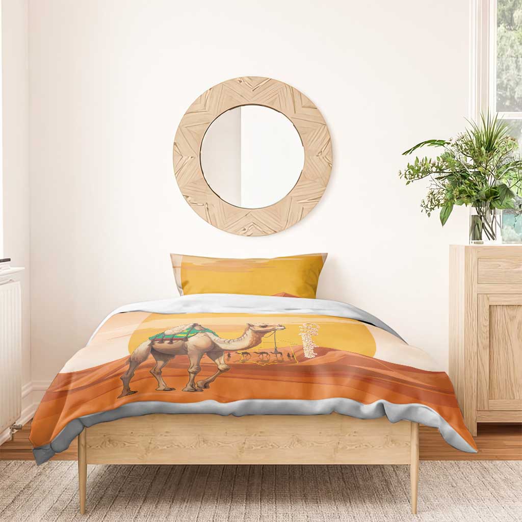 Mauritania Sahara Bedding Set Camel With Map - Wonder Print Shop