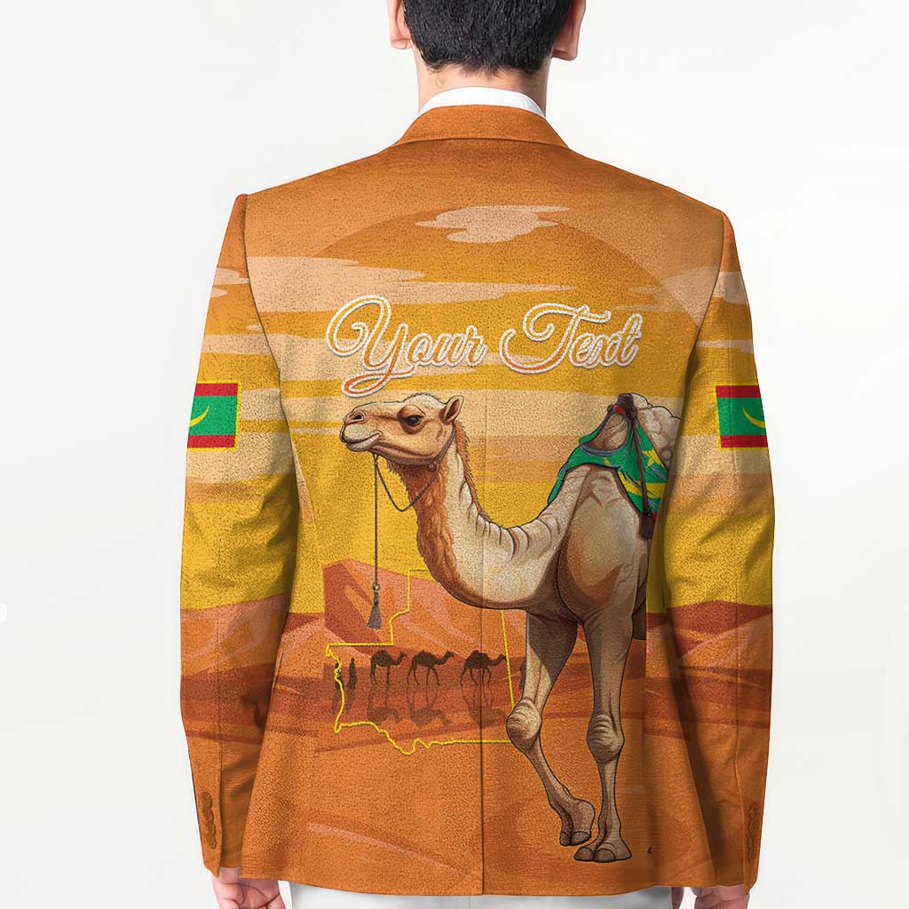 Personalized Mauritania Sahara Blazer Camel With Map - Wonder Print Shop