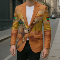 Personalized Mauritania Sahara Blazer Camel With Map - Wonder Print Shop