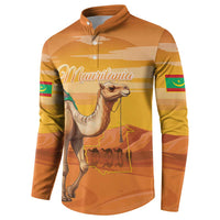 Personalized Mauritania Sahara Button Sweatshirt Camel With Map - Wonder Print Shop