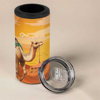 Personalized Mauritania Sahara 4 in 1 Can Cooler Tumbler Camel With Map - Wonder Print Shop