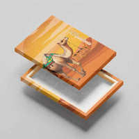 Mauritania Sahara Canvas Wall Art Camel With Map - Wonder Print Shop