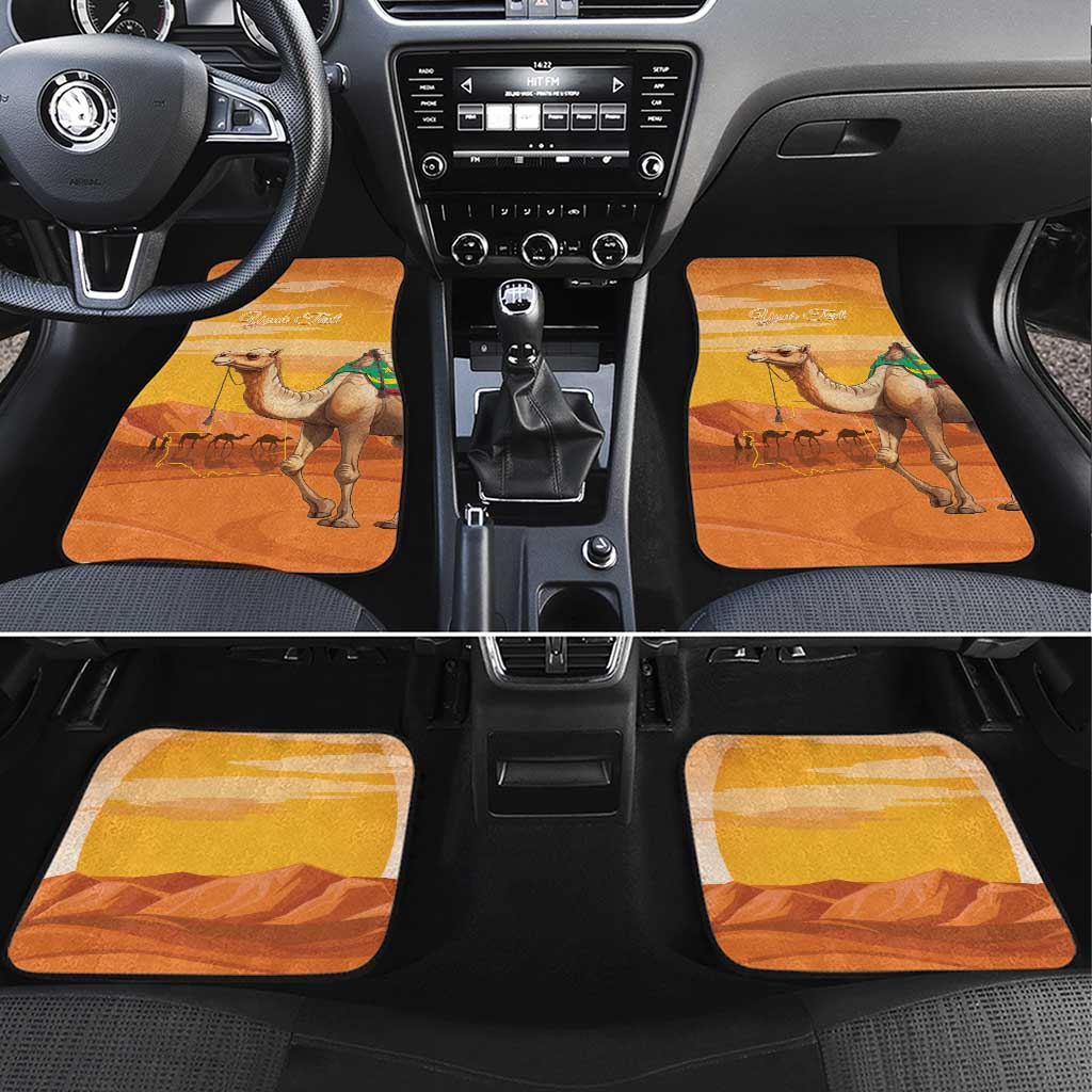 Mauritania Sahara Car Mats Camel With Map - Wonder Print Shop
