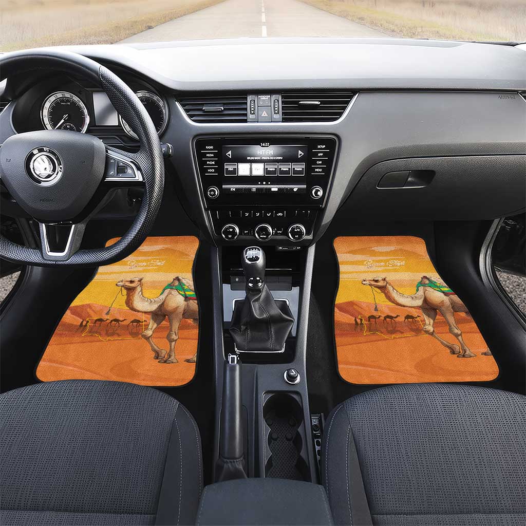Mauritania Sahara Car Mats Camel With Map - Wonder Print Shop