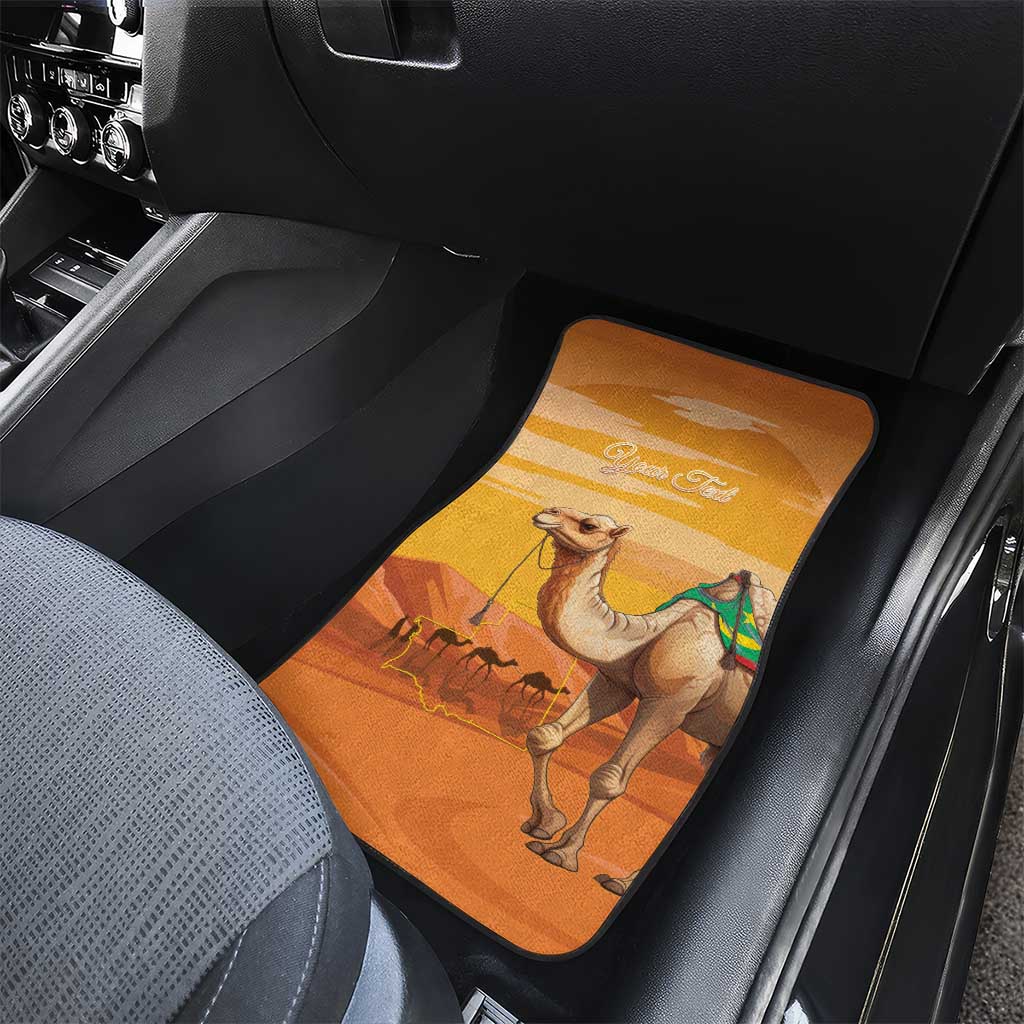 Mauritania Sahara Car Mats Camel With Map - Wonder Print Shop