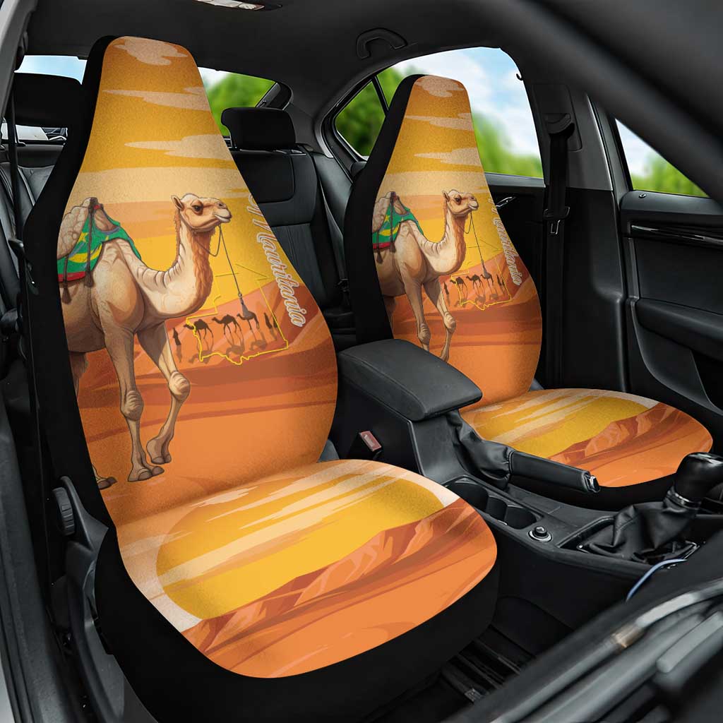 Mauritania Sahara Car Seat Cover Camel With Map - Wonder Print Shop