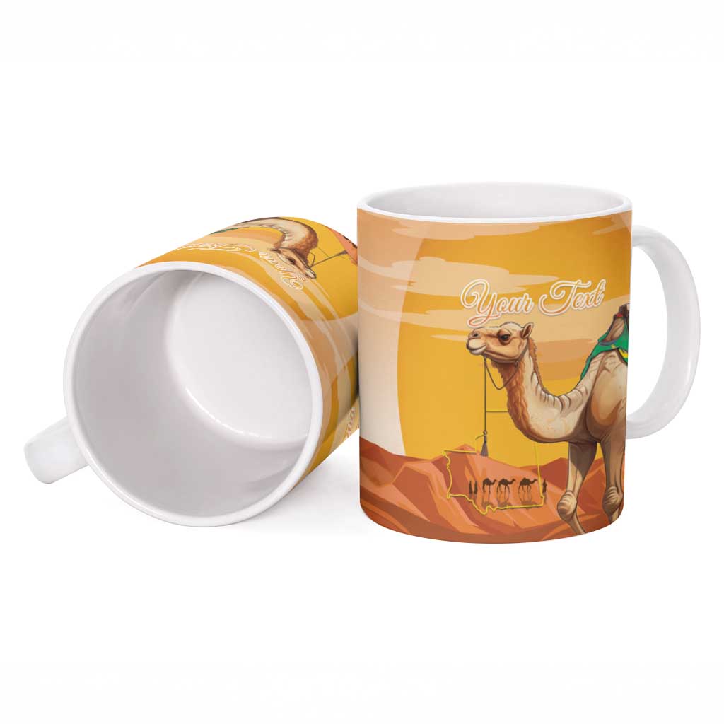 Personalized Mauritania Sahara Ceramic Mug Camel With Map - Wonder Print Shop
