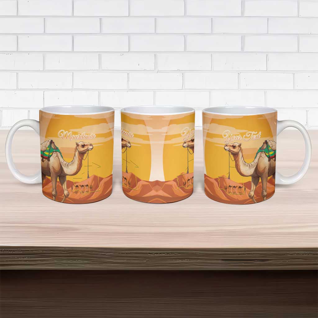 Personalized Mauritania Sahara Ceramic Mug Camel With Map - Wonder Print Shop