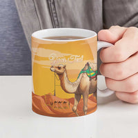 Personalized Mauritania Sahara Ceramic Mug Camel With Map - Wonder Print Shop