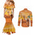 Personalized Mauritania Sahara Couples Matching Mermaid Dress and Long Sleeve Button Shirt Camel With Map - Wonder Print Shop