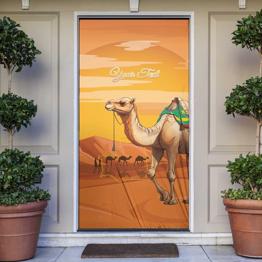 Mauritania Sahara Door Cover Camel With Map - Wonder Print Shop