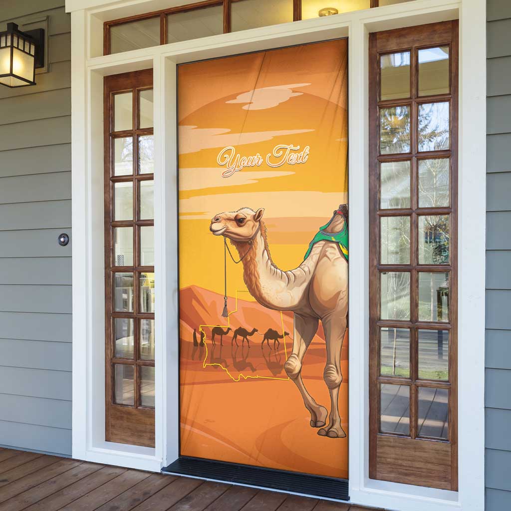 Mauritania Sahara Door Cover Camel With Map - Wonder Print Shop