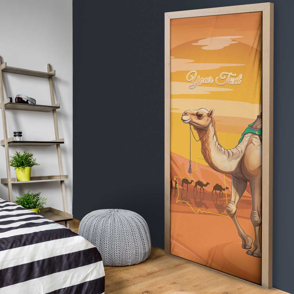 Mauritania Sahara Door Cover Camel With Map - Wonder Print Shop