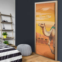 Mauritania Sahara Door Cover Camel With Map - Wonder Print Shop