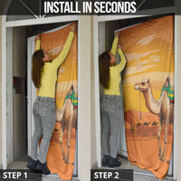 Mauritania Sahara Door Cover Camel With Map - Wonder Print Shop