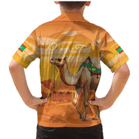 Personalized Mauritania Sahara Family Matching Mermaid Dress and Hawaiian Shirt Camel With Map - Wonder Print Shop