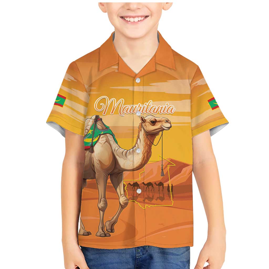 Personalized Mauritania Sahara Family Matching Mermaid Dress and Hawaiian Shirt Camel With Map - Wonder Print Shop