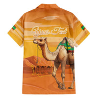 Personalized Mauritania Sahara Family Matching Off Shoulder Maxi Dress and Hawaiian Shirt Camel With Map - Wonder Print Shop