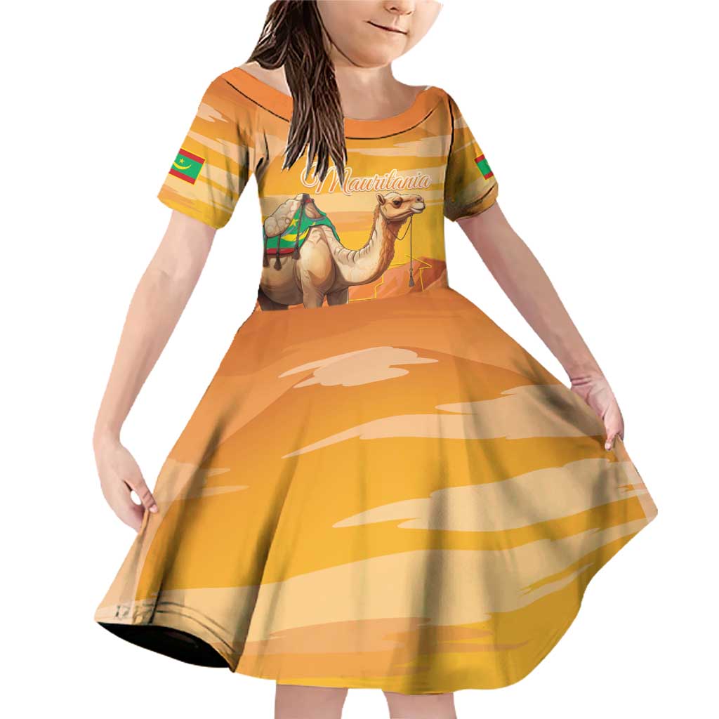 Personalized Mauritania Sahara Family Matching Off Shoulder Short Dress and Hawaiian Shirt Camel With Map - Wonder Print Shop