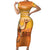 Personalized Mauritania Sahara Family Matching Short Sleeve Bodycon Dress and Hawaiian Shirt Camel With Map - Wonder Print Shop