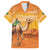 Personalized Mauritania Sahara Family Matching Tank Maxi Dress and Hawaiian Shirt Camel With Map - Wonder Print Shop