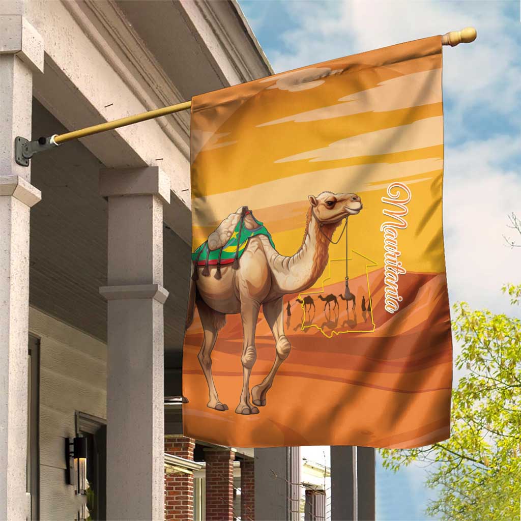 Mauritania Sahara Garden Flag Camel With Map - Wonder Print Shop