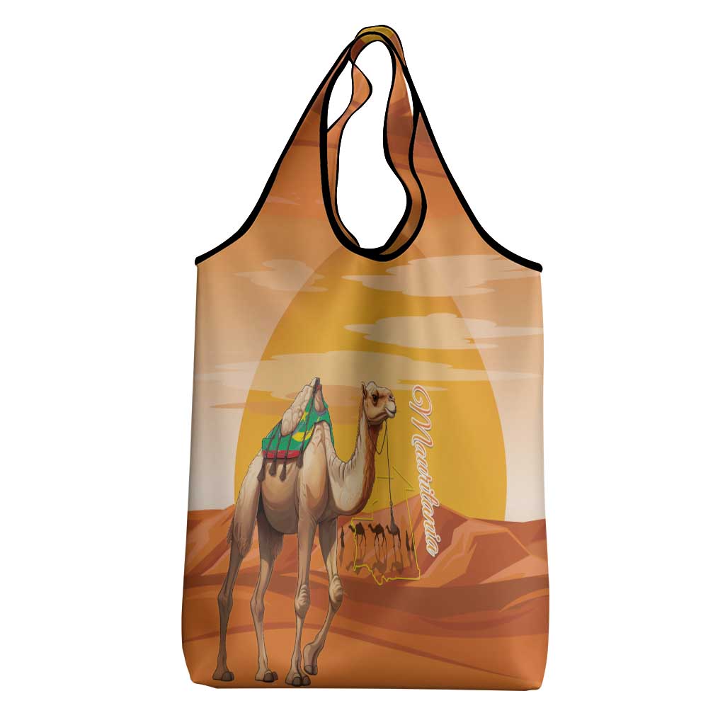 Mauritania Sahara Grocery Bag Camel With Map - Wonder Print Shop