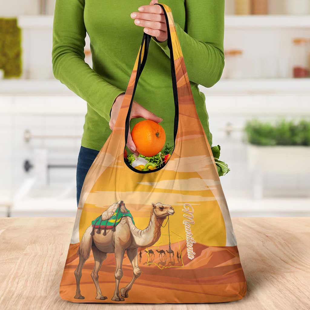 Mauritania Sahara Grocery Bag Camel With Map - Wonder Print Shop