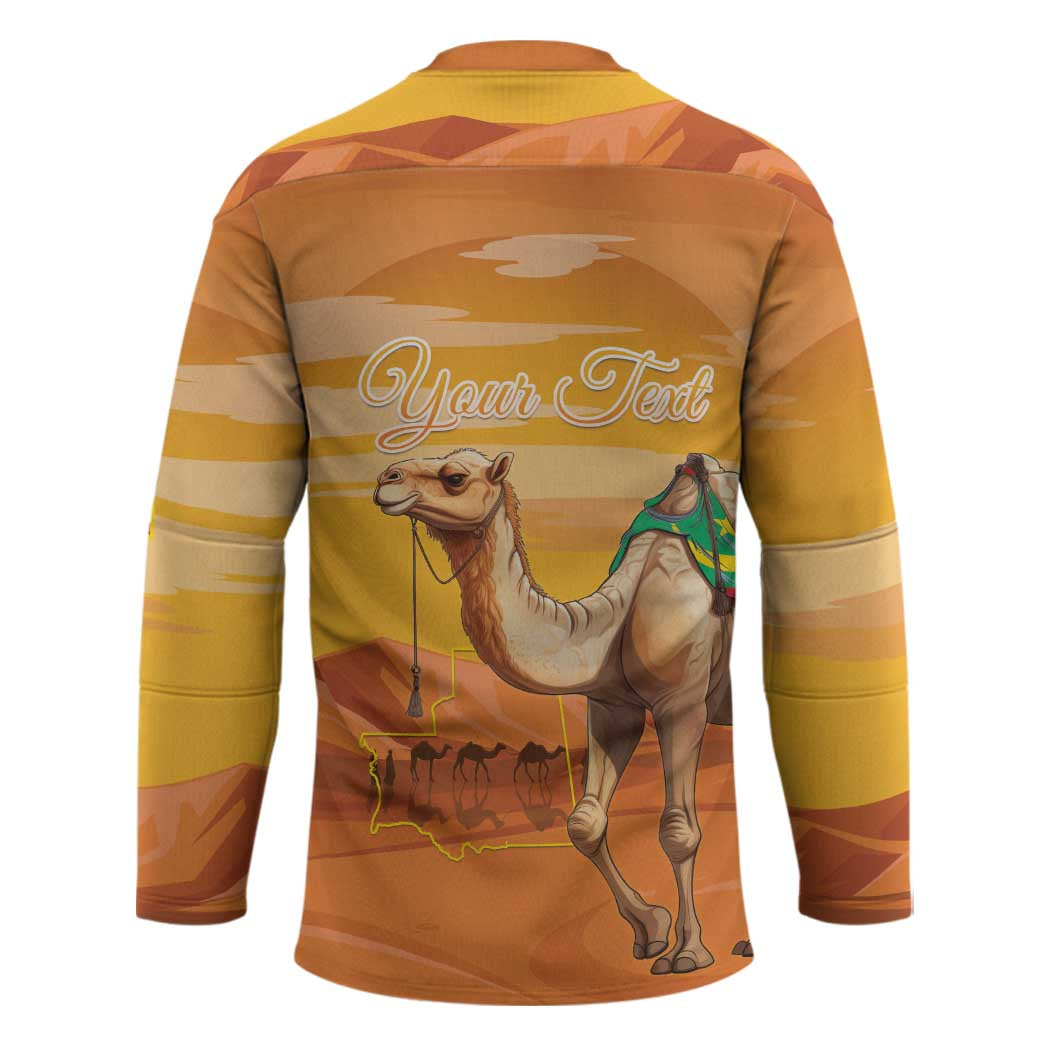 Personalized Mauritania Sahara Hockey Jersey Camel With Map - Wonder Print Shop