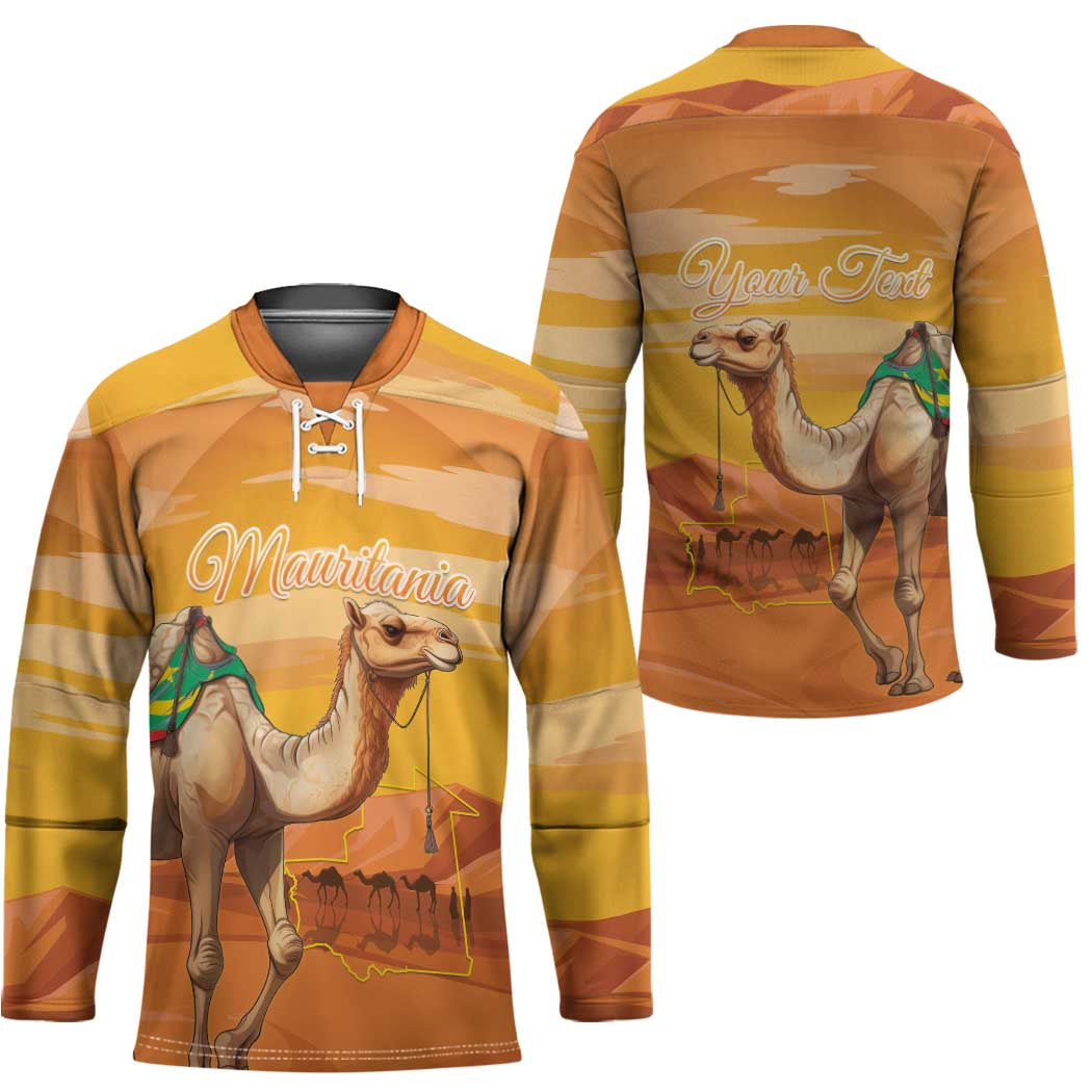 Personalized Mauritania Sahara Hockey Jersey Camel With Map - Wonder Print Shop