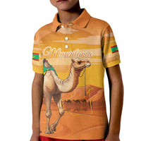 Personalized Mauritania Sahara Kid Polo Shirt Camel With Map - Wonder Print Shop