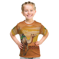Personalized Mauritania Sahara Kid T Shirt Camel With Map - Wonder Print Shop