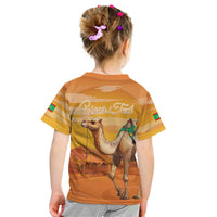Personalized Mauritania Sahara Kid T Shirt Camel With Map - Wonder Print Shop