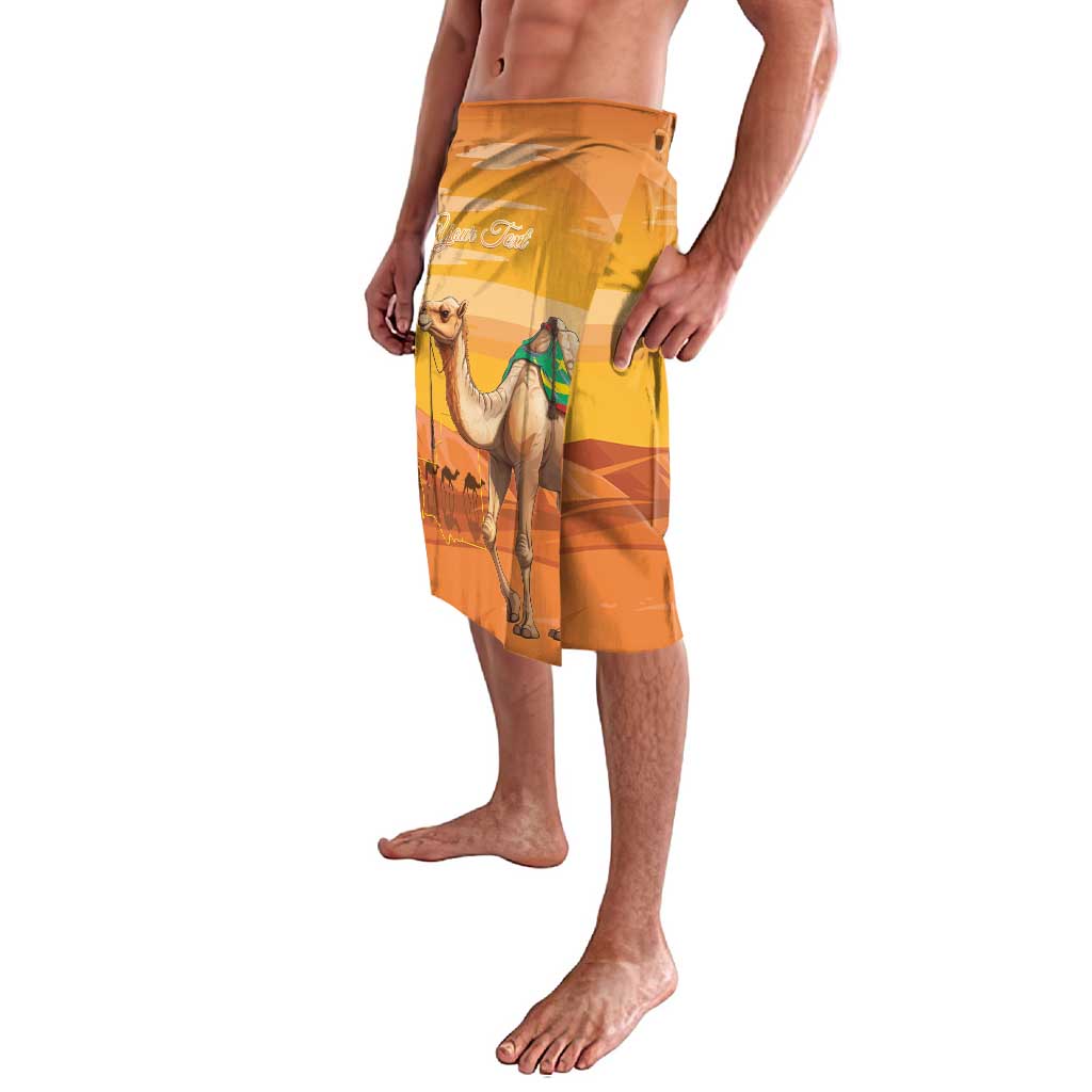 Personalized Mauritania Sahara Lavalava Camel With Map - Wonder Print Shop