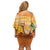 Personalized Mauritania Sahara Off Shoulder Short Dress Camel With Map - Wonder Print Shop