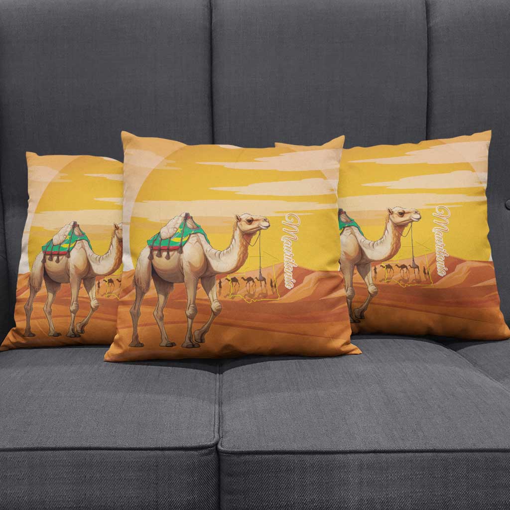 Mauritania Sahara Pillow Cover Camel With Map - Wonder Print Shop