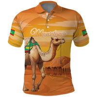 Personalized Mauritania Sahara Polo Shirt Camel With Map - Wonder Print Shop