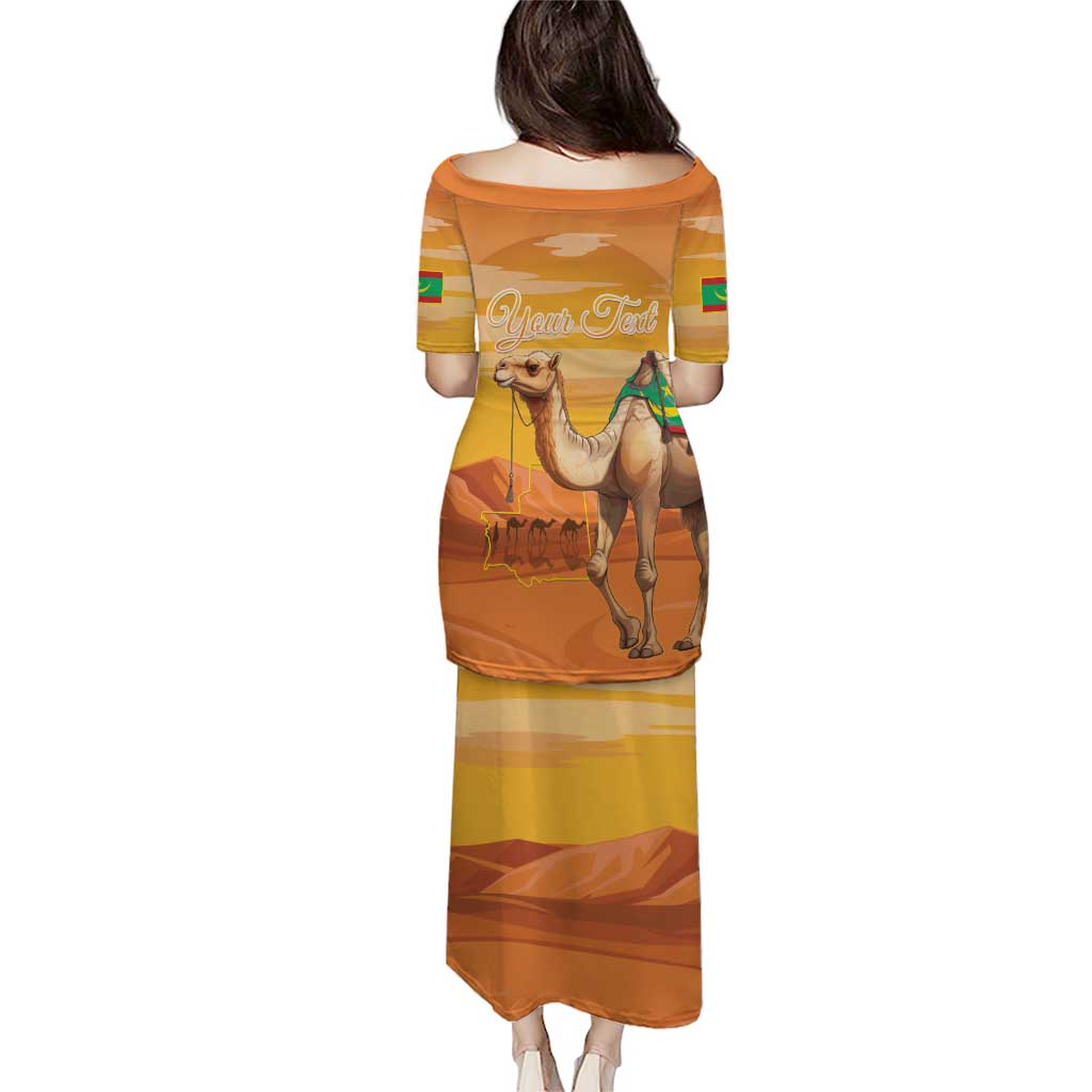 Personalized Mauritania Sahara Puletasi Camel With Map - Wonder Print Shop