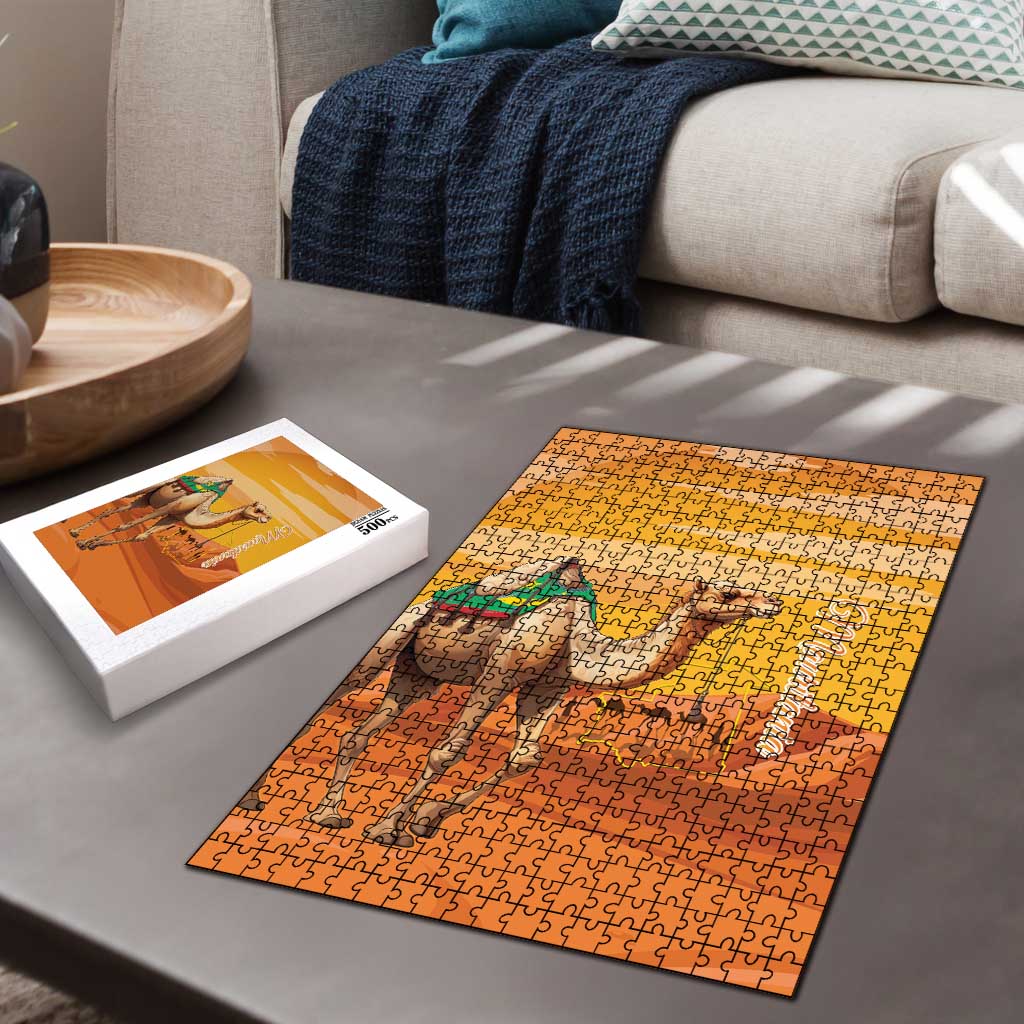 Mauritania Sahara Puzzle Camel With Map - Wonder Print Shop