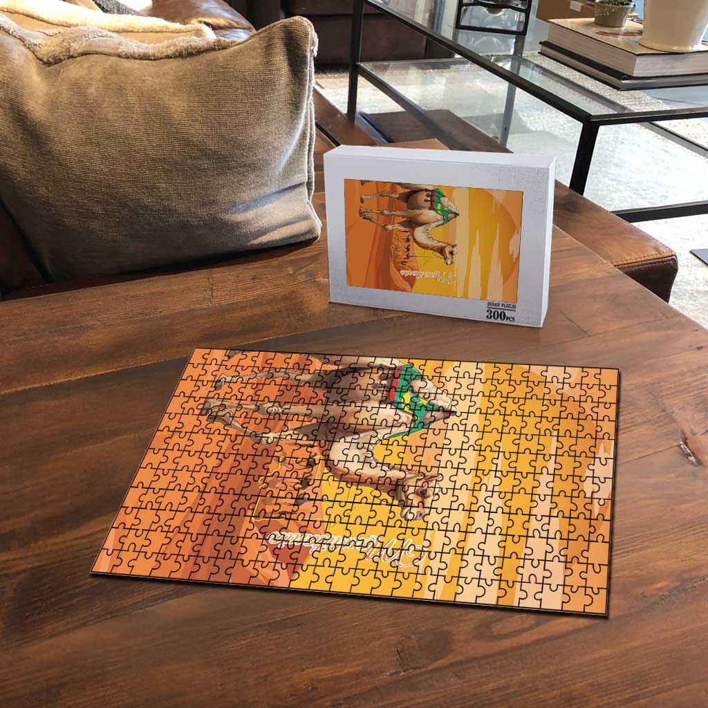 Mauritania Sahara Puzzle Camel With Map - Wonder Print Shop