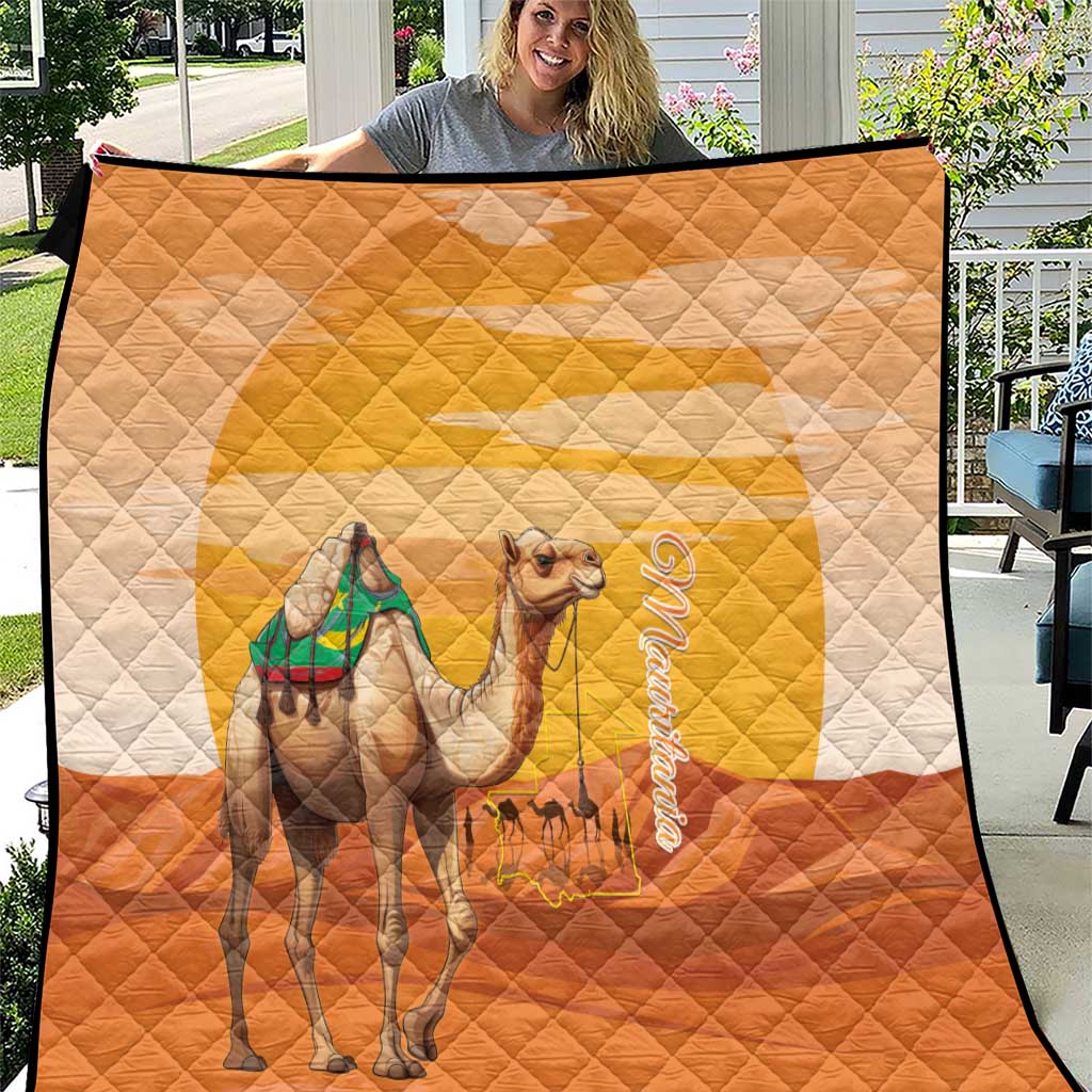 Mauritania Sahara Quilt Camel With Map - Wonder Print Shop