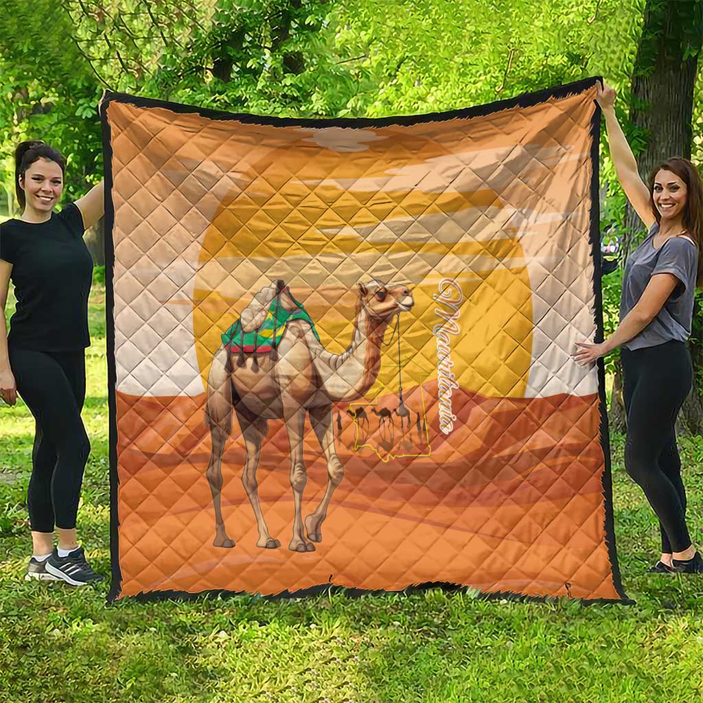 Mauritania Sahara Quilt Camel With Map - Wonder Print Shop
