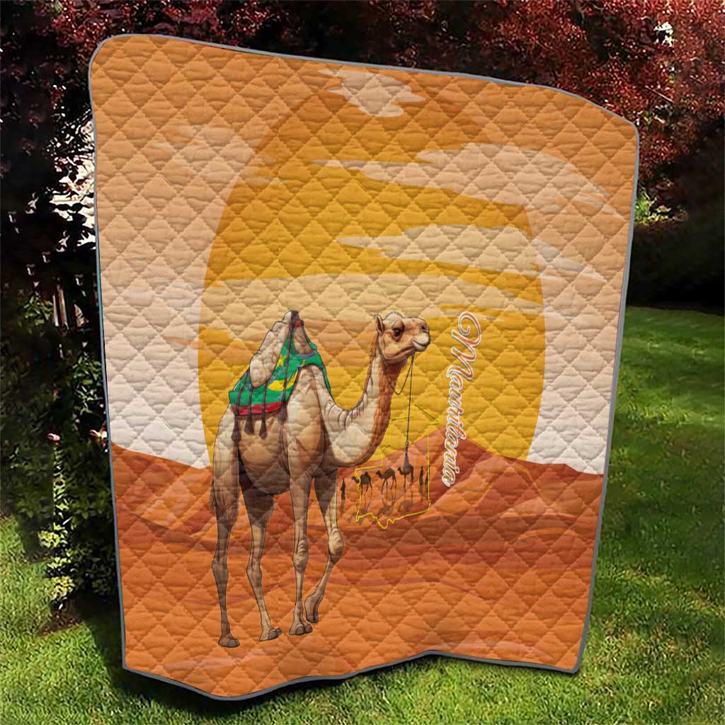 Mauritania Sahara Quilt Camel With Map - Wonder Print Shop