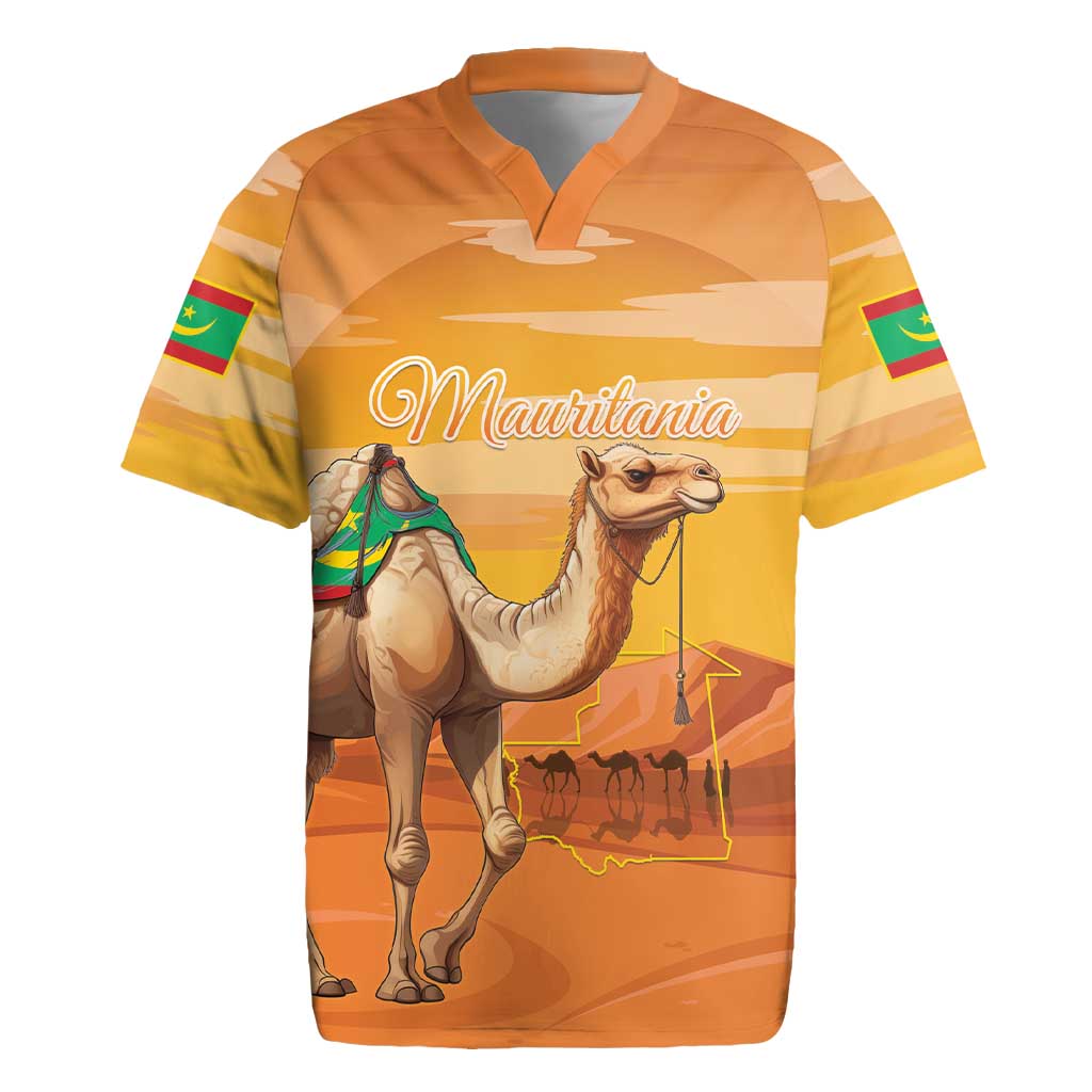 Personalized Mauritania Sahara Rugby Jersey Camel With Map - Wonder Print Shop