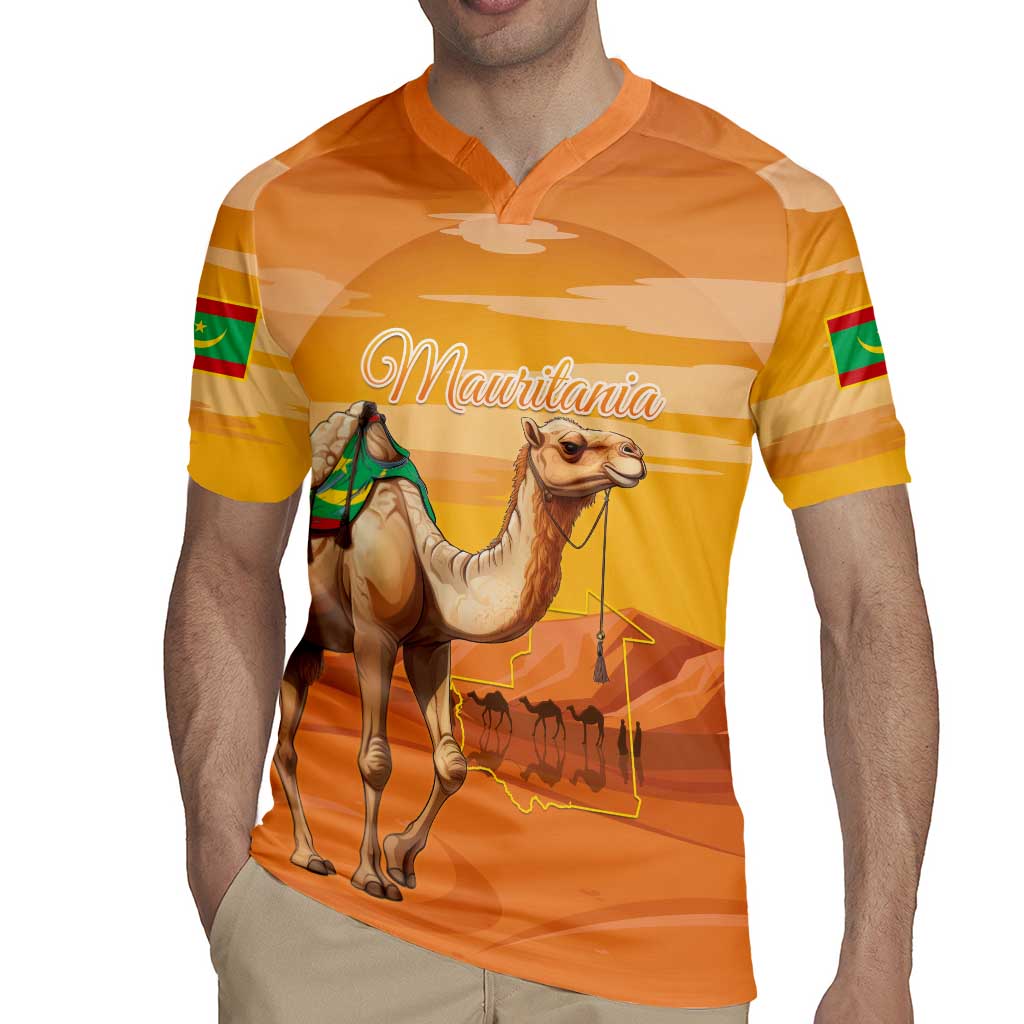Personalized Mauritania Sahara Rugby Jersey Camel With Map - Wonder Print Shop